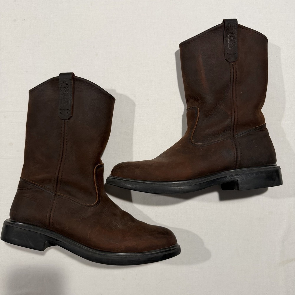 Red Wing 1159 Pecos Mens 11 D Brown Leather SuperSole Pull On Work Boots USA